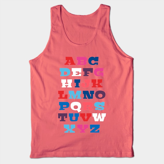 ABC alphabet - letters from A to Z Tank Top by Piakolle